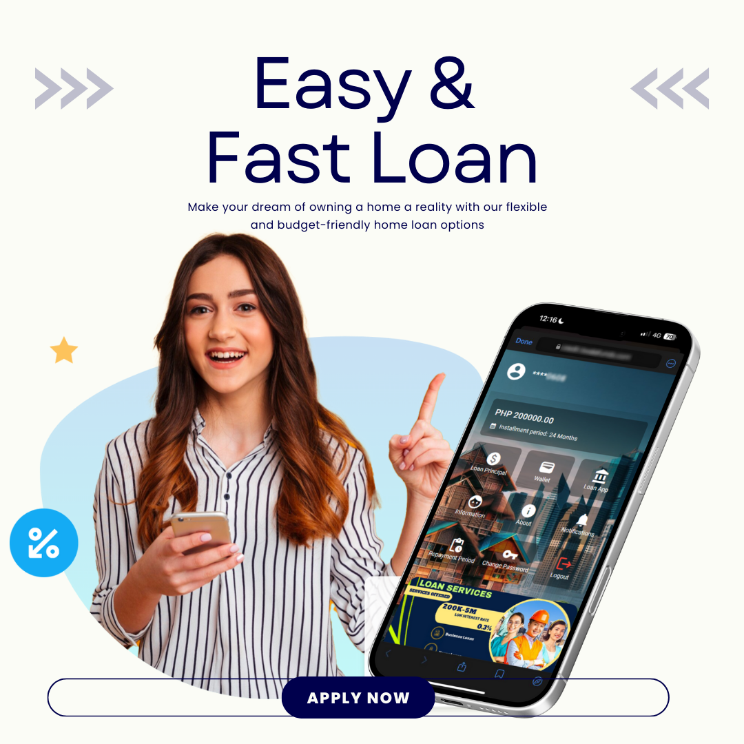 blue and white minimalist home loan services instagram post 1